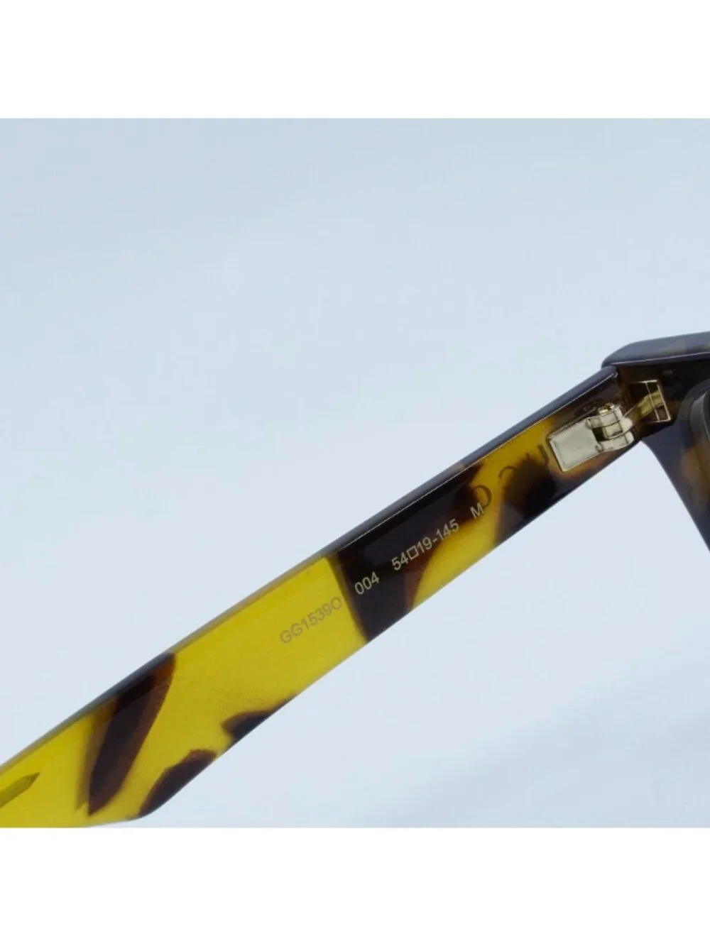 Gucci GG1539O 004 Eyeglasses Yellow Spotted Havana 54mm Square Frame